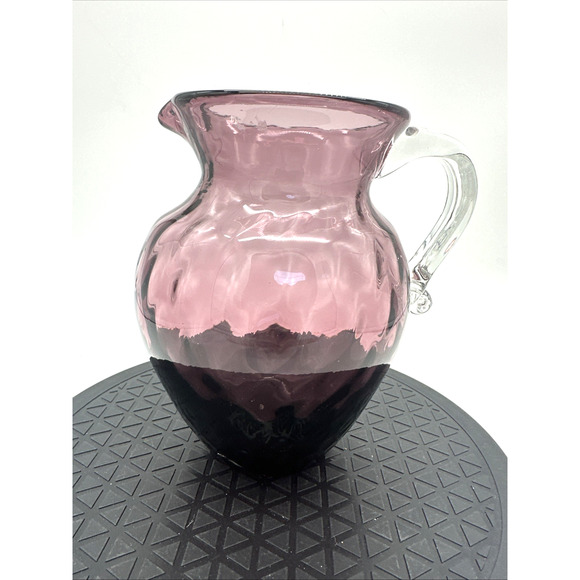 Vintage Hand Blown Purple Glass Pitcher 1940s - Picture 1 of 7